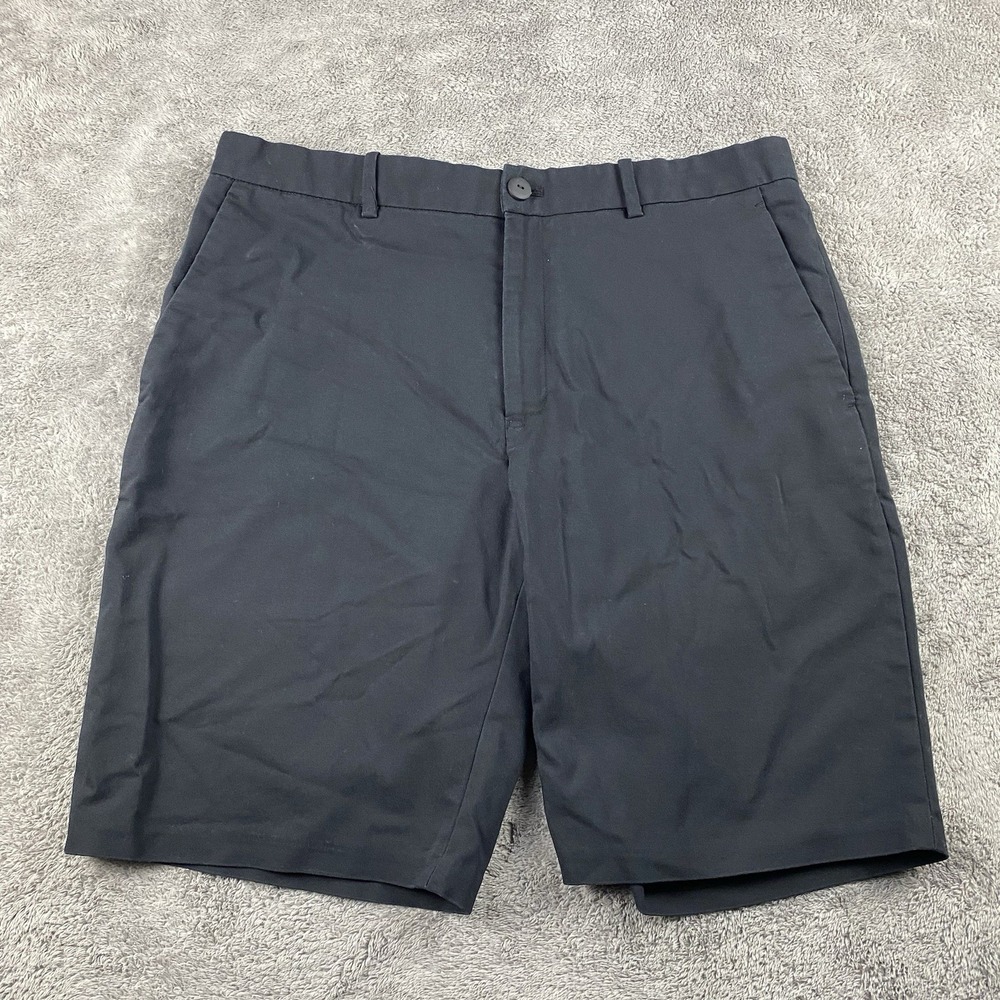 Alfani Tech Shorts Mens 33‎ Black Solid Flat Front